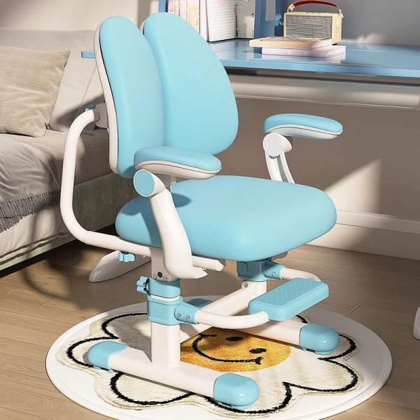 "Solid Color Upholstered Children's Chair Adjustable Height Cotton Upholstered Chair(s) for Children's Activity"
