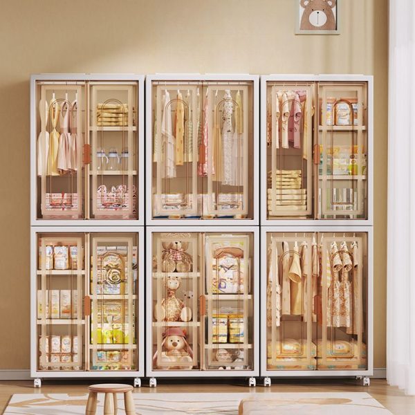 "Chalk Polymer Children Armoire with Door"