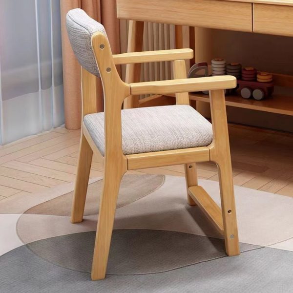 "Wooden Adjustable Height Children's Chair Upholstered Chair(s) With Arms"