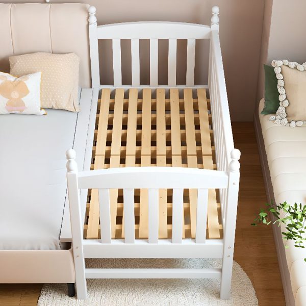 "Casual Lumber Standard Kids Bed with Coir Mattress, Stairs, and Guardrail for Gender Neutral"