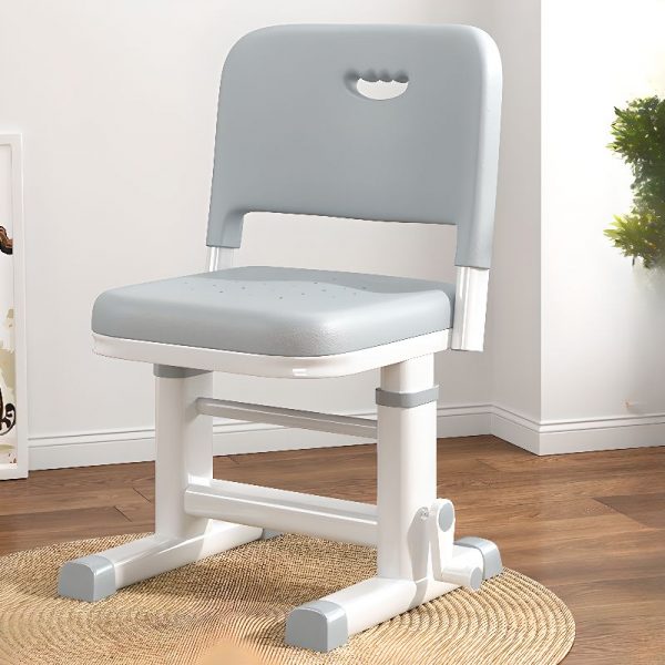 "Adjustable Height Waterproof Ergonomic Children's Chair with Back and Legs"