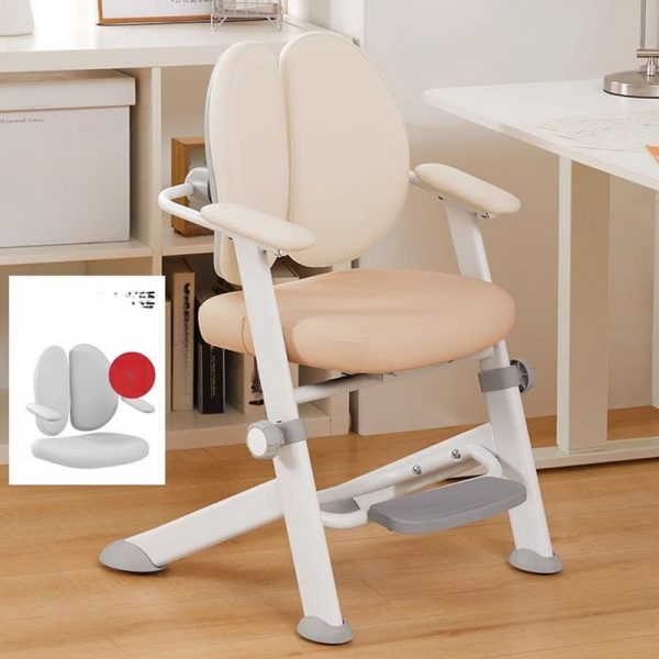 "Adjustable Height Kids Chair With Arms and Footrest, Upholstered Chair(s)"