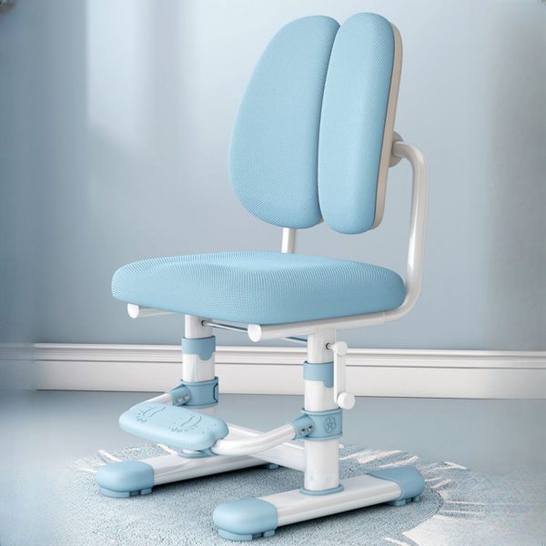 "Upholstered Solid Color Kids Desk Adjustable Height Kids Chair with Upholstered Chair(s) in Sponge"