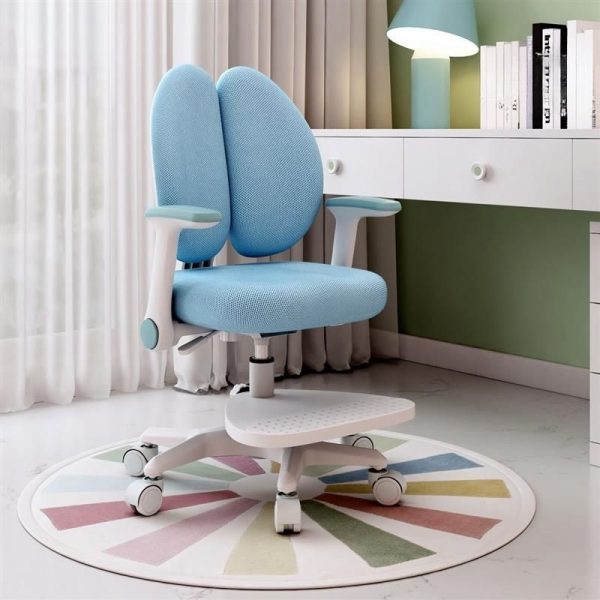 "Adjustable Height Ergonomic Children's Chair with Upholstered Chair(s) and Lockable Casters, Without/With Arms"