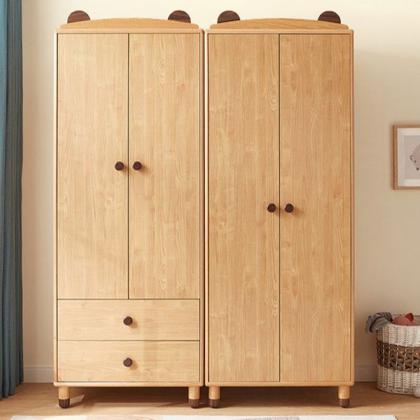 "Cocoa Lumber Kids Armoire with Shelf, Clothing Rod, and Door"