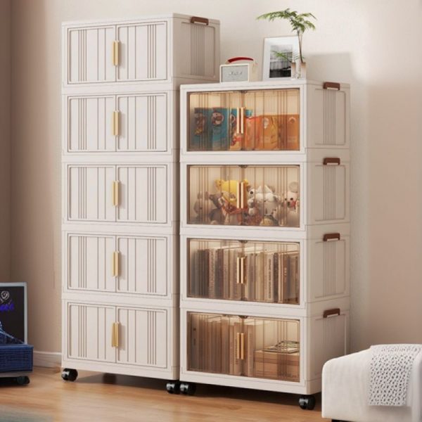 "Plastic Children's Wardrobe with Shelf and Door in a Modern Style"