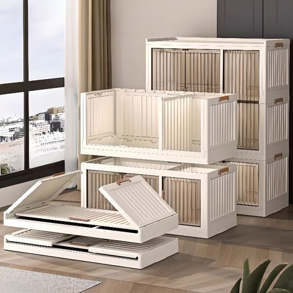 "Functional Polymer Compound Children's Wardrobe with Shelf, Clothing Rod, and Door"