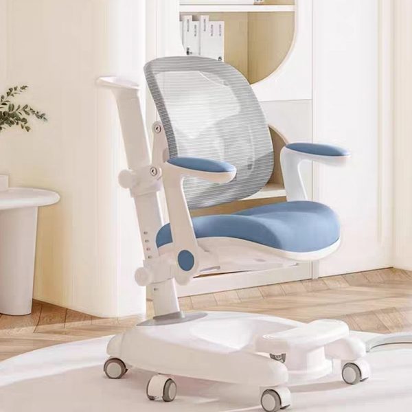 "Swivel Rust Resistant Kids Chair Adjustable Height Upholstered Chair(s) With Arms, Lockable Wheels"